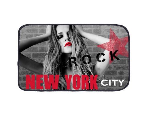 Tapis rectangulaire velours - Rock rouge - 45 x 75 cm