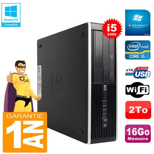 Pc hp compaq pro 6300 sff i5-2400 ram 16go disque 2to graveur dvd wifi w7 État correct - Hewlett-Packard reconditionné disponible sur Fnac