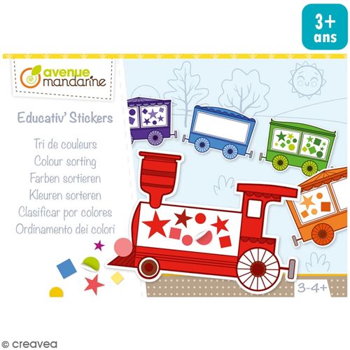 Kit créatif éducatif - Tri de couleur gommettes