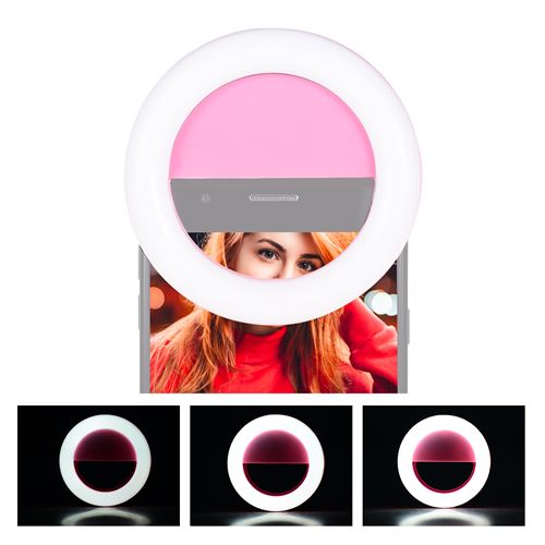 Selfie Ring Light- Avec Lumière LED 3 Niveaux De Luminosité – Kevajo