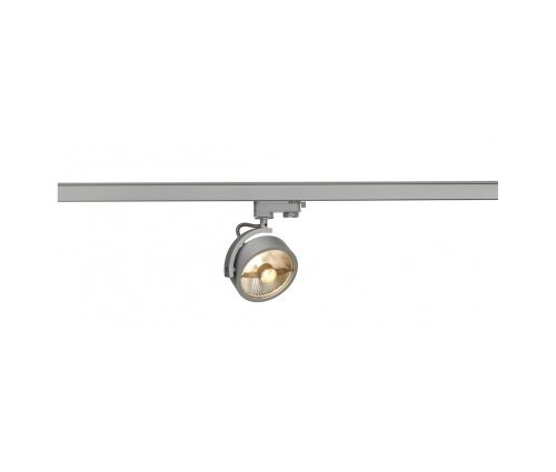 Kalu track qpar111 spot pour rail triphasé, gris argent,sans rail