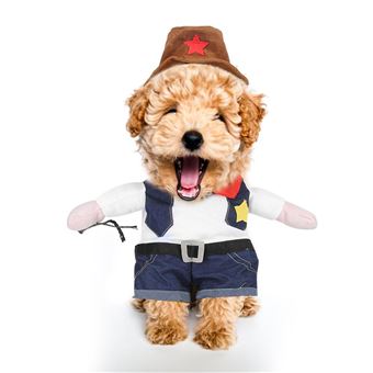 Drole Vetements Costume Pour Animaux Manteau Halloween Vetements Cosplay Mignons Habiller Pour Chat Chien Chiot Cow Boy S Autres Achat Prix Fnac