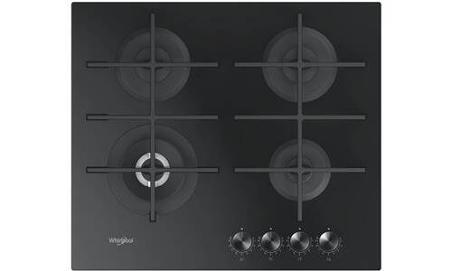 Whirlpool Gowl 628/Nb Fr - Table De Cuisson Au Gaz - 4 Plaques De Cuisson - Niche - Largeur : 56 Cm - Profondeur : 49 Cm - Noir