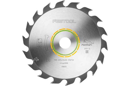 Lame De Scie à Bois Panther 225X2.6X30 Festool Pw18 Dents pour Cs 70 - 496303
