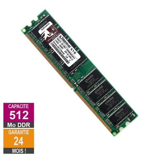 Barrette Mémoire 512Mo Ram Ddr Kingston Kvr400X64C3A/512 Dimm Pc-3200U