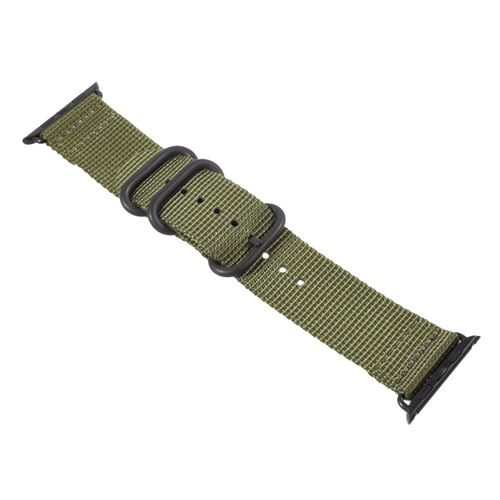 Bracelet en TPU boucle de fermeture sangle en nylon armée verte pour votre Apple Watch 3/2/1 42mm