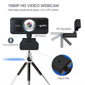 Docooler ASHU USB 2.0 Web Caméra Numérique Full HD 1080 P Webcams avec  Microphone Clip-sur 2.0 Mégapixels CMOS Caméra Web Cam pour Ordinateur PC  Ordinateur Portable - Webcam