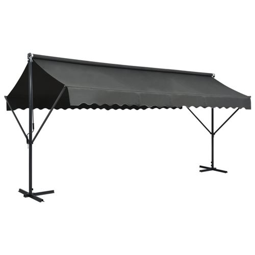 vidaXL Freistehende Markise 500x300 cm Anthrazit