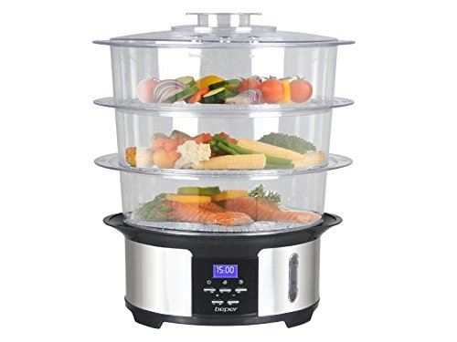 Beper 90541 cuiseur a vapeur 12l - argent noir