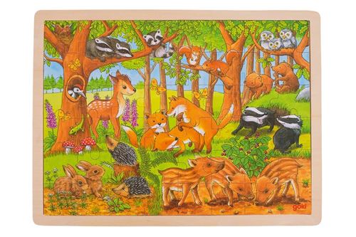 Goki bois animaux de la forêt de puzzle 48 pcs