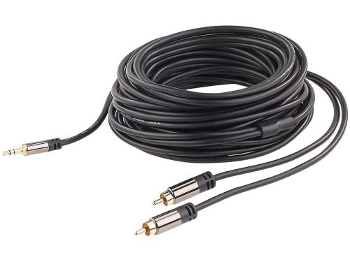 Câble stéréo Premium Cinch / Jack 3,5 mm mâle - 10 m
