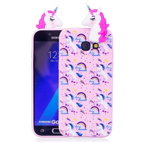 Galaxy A7 (2017) Coque Protection TPU Licorne 3D Magenta ALS51484