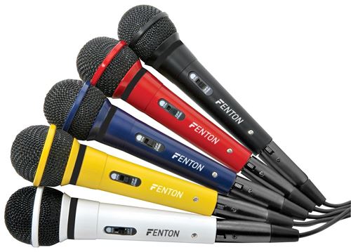 Fenton Dm120 - Set De 5 Microphones Filaires 5X3 Mètres, Fréquences 100 - 10000 Hz