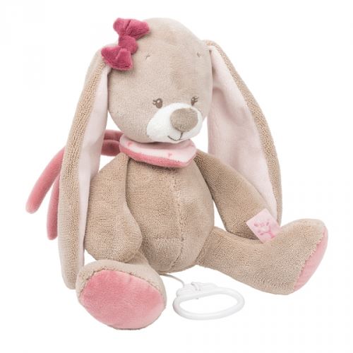 Peluche musicale nina le lapin lili, jade & nina - nattou