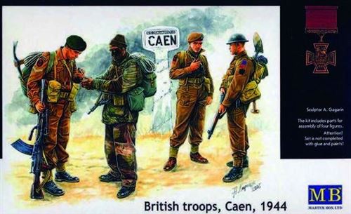 Master Box Troupes britanniques Caen 1944 (4) Maquettes de figurines (échelle de 135)