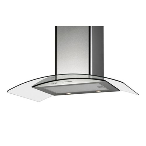 CATA GAMMA 900 - Hotte - hotte décorative - largeur : 90 cm - profondeur : 50 cm - evacuation & recyclage - inox et verre