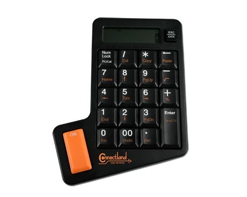 Pavé Numérique + Calculatrice USB écran LCD 12 chiffres 10C-Black