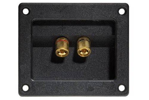 Bornier pour enceinte carre dore