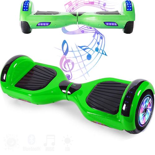 Hoverboard bluetooth 8 avec Deux Barres LED Skateboard Electrique 700W-Noir