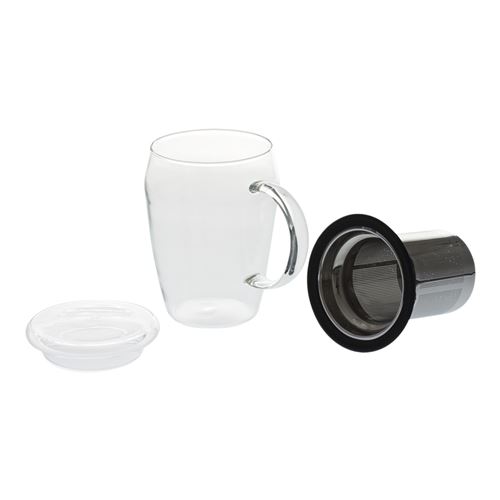Cadeaux BTOB, primes : Mug à Thé de 450 ml avec Infuseur en Verre  Borosilicate