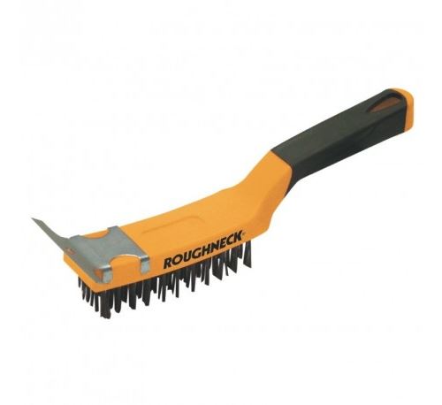 Brosse pour grill avec racloir