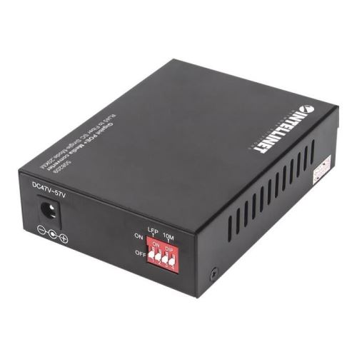 Intellinet Gigabit Poe+ Media Converter, 1000Base-T Rj45 Port To 1000Base-Lx (Sc) Single-Mode, 20 Km (12.4 Mi.), Poe+ Injector - Convertisseur De Média À Fibre Optique - 1Gbe - 10Base-T, 100Base-Tx, 1000Base-T, 1000Base-Lx - Rj-45 / Mode Unique Sc - Jus