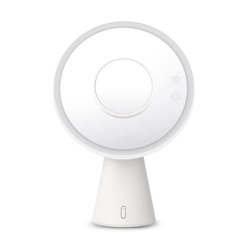 Be White Miroir 3 En 1 Avec Lumiere Led Enceinte Bluetooth De Yoghi