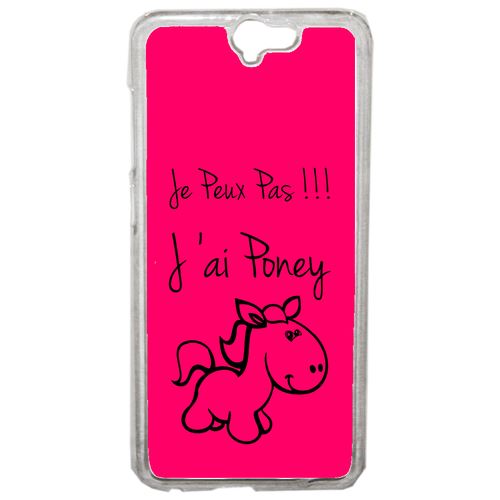 Coque Citation Poney Rose Compatible One A9 Transparent