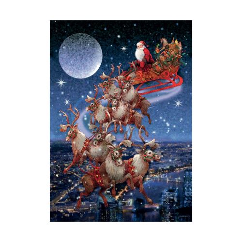 Puzzle 1000 pièces TRAINEAU DE NOEL PIATNIK Multicolore