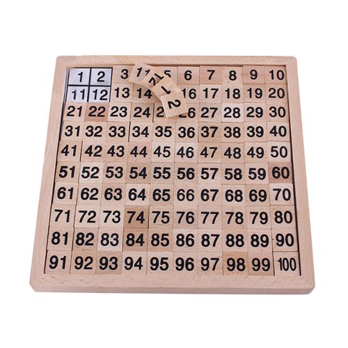 Montessori cent planche 100 en bois Pour les enfants