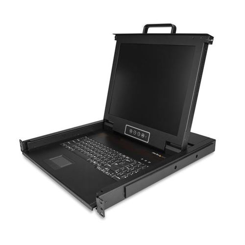 startech 1-port rackmount kvm console 17in lcd-mount parts/cable incl noir