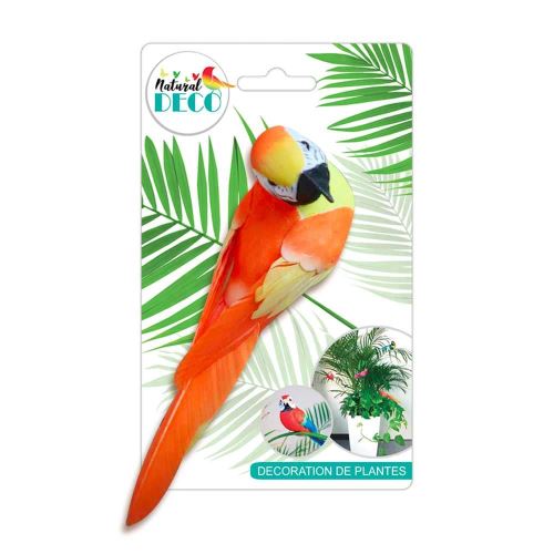 Déco Plantes – Grand Oiseau Orange CD3821