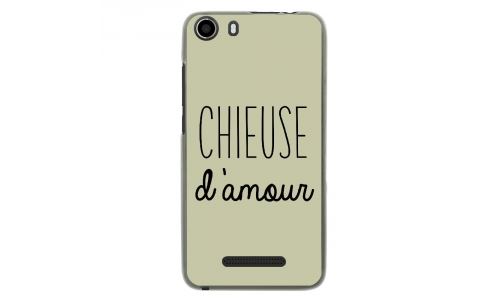 Coque souple pour Wiko Lenny 2 avec impression Motifs Chieuse d'Amour vert
