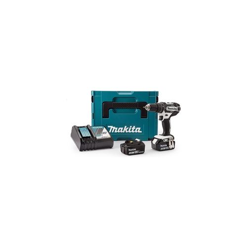 Compresseur Makita Perceuse-Visseuse A Percussion Dhp482Rfwj - Livrée avec 2 Batteries 18 V, Chargeur Rapide et Coffret Makpac