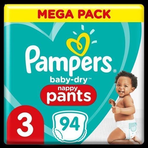 Pampers Baby-dry Pants Couches-culottes Taille 3, 94 Culottes