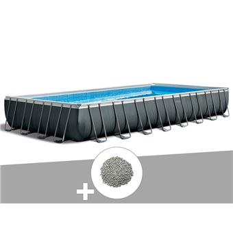 Pack piscine tubulaire Intex Ultra XTR Frame rectangulaire 9,75 x 4,88 x 1,32 m + 20 kg de zéolite - 1