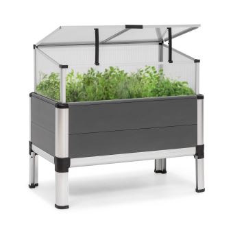 Blumfeldt Novagrow Advanced Serre De Jardin 86 L Potager Sureleve 78 5 X 75 5 X 47 Cm Gris Jardinieres Et Bacs Achat Prix Fnac