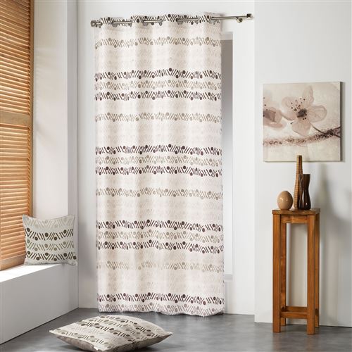 rideau a oeillets 140 x 280 cm polyester imprime mambo