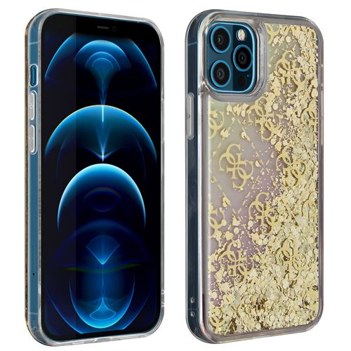Coque iPhone 12 Pro Max Paillettes Flottantes Rigide Gradient Liquid Glitter Guess Or
