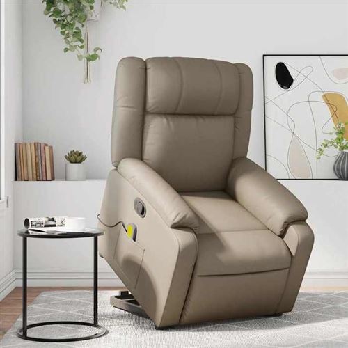 Non Communiqué Beige Vidaxl Fauteuil De Massage, Relaxation Similicuir Cappuccino
