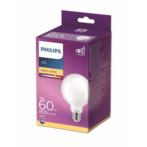 Philips Blanc Ampoule Led Equivalent 60W E27 Chaud Non Dimmable, Verre - Image 4