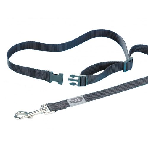 Laisse chien jogging nylon noir 105 cm -1.8 x 80 - 120 cm - Nobby - VA-78560
