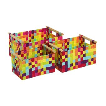Panier Rangement Coton Tressé – Lot De 5 Empilables | Organisation Salle De Bain, Chambre, Cuisine