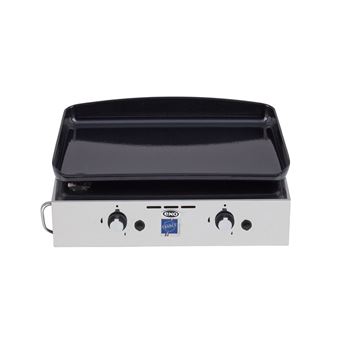 Plancha Eno Initial 50 Gaz 2 brûleurs 5000 W Noir et Inox