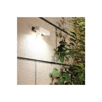 Lampe de jardin pour applique murale extérieure à détection solaire étanche - blanc - 1
