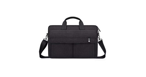 Sacoche d'ordinateur etanche avec bandoulière pour pc portable 15. 4 pouce, noir (385x265x25mm)