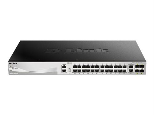 D-Link DGS 3130-30TS - Commutateur - L3 Lite - Géré - 24 x 10/100/1000 + 2 x 10 Gigabit Ethernet + 4 x 10 Gigabit SFP+ - de bureau, Montable sur rack