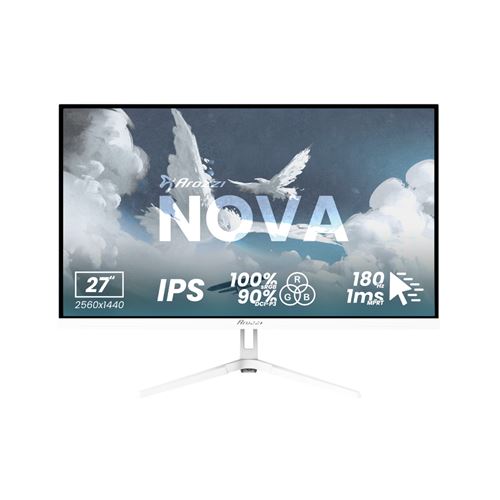 Arozzi Nova 27" IPS, 180Hz - Blanc