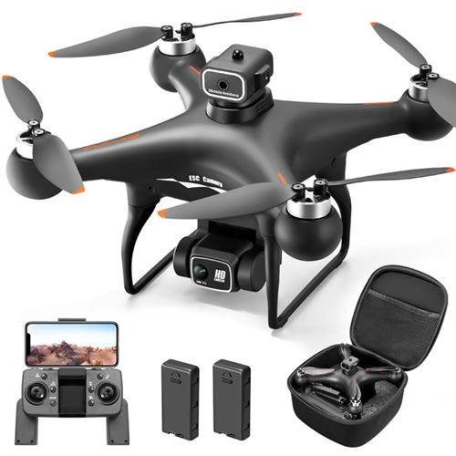 LINFE Drone sans balais à double caméra HD - Noir