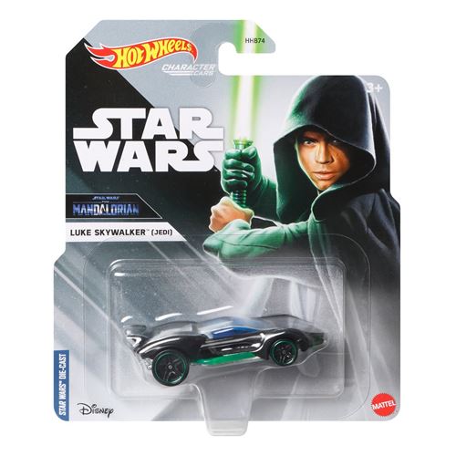 Hot Wheels Star Wars - Character Cars - véhicule en métal 1/64 - Personnage Luke Skywalker Jedi Gear